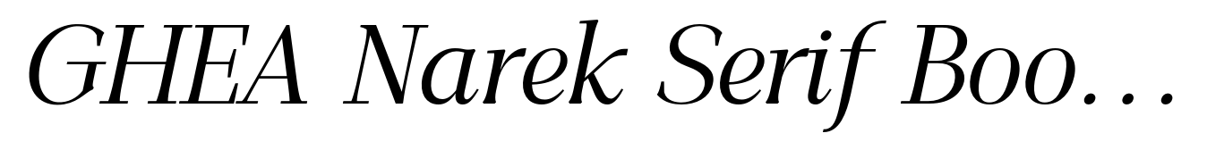 GHEA Narek Serif Book Italic